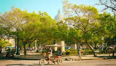 El Parque de la Fraternidad en La Habana Vieja, Cuba