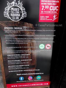 El programa del Museo del Ron, La Habana Vieja, Cuba